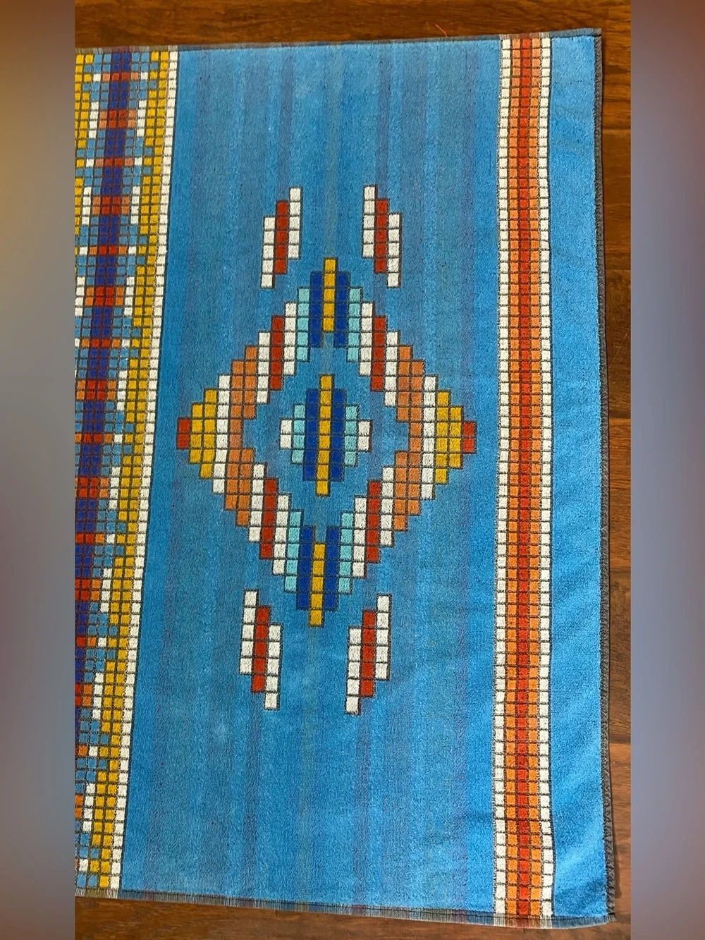 Palm Cove Vintage Beach Towel Geometric Aztec Print Cotton Brazil Retro  AA20
